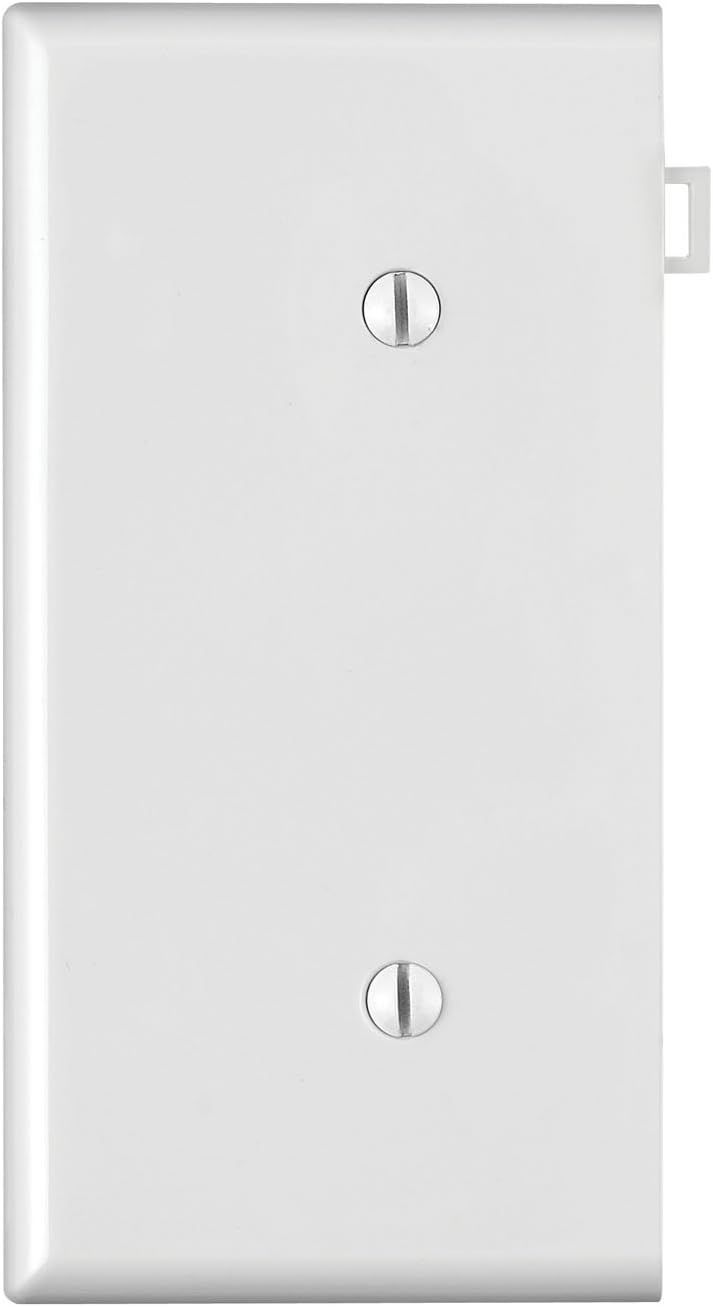 White 1-Gang Blank Sectional Wall Plate