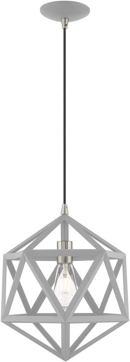 Nordic Gray Nickel Geometric Mini Pendant Light