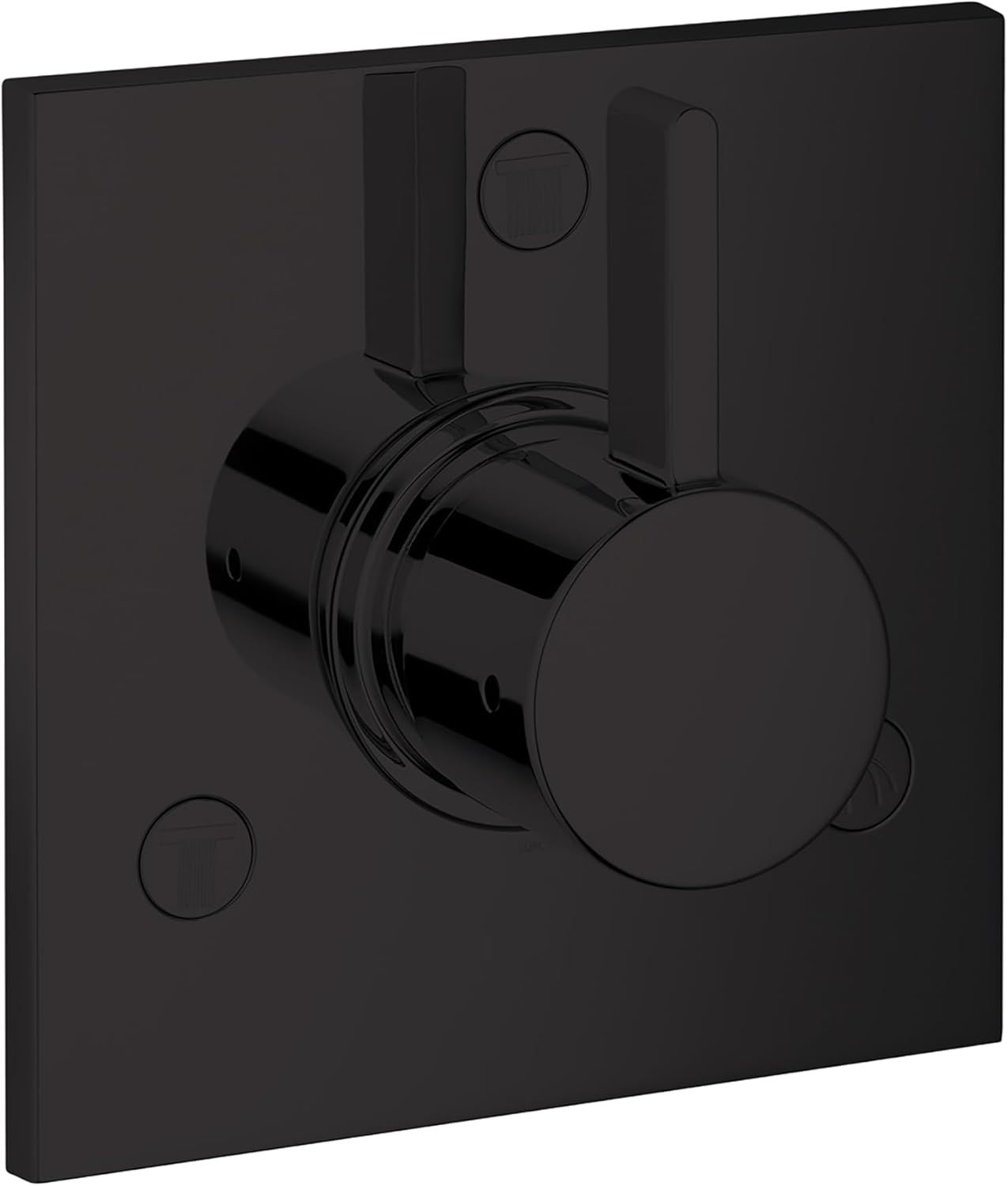 Matte Black Square Concealed Shower Diverter Trim