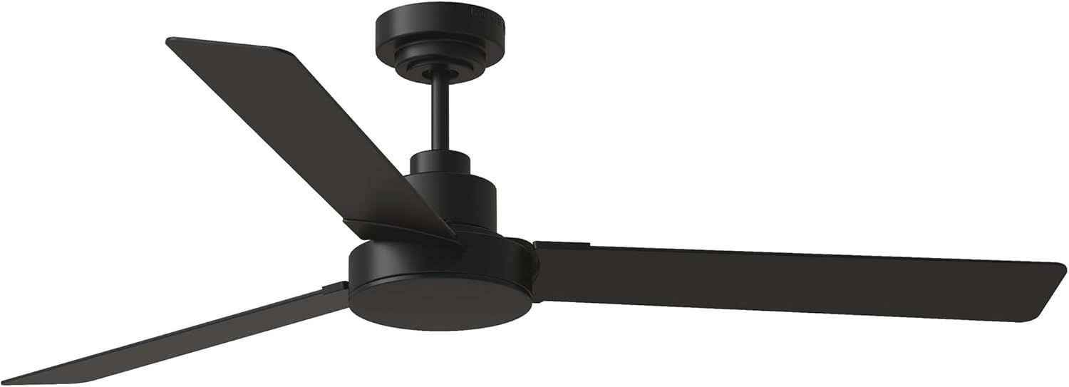 Midnight Black 58" Ceiling Fan with Reversible Blades and Remote