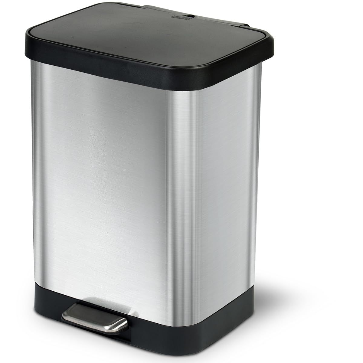 Stainless Steel 13-Gallon Kitchen Step Trash Can with Soft Close Lid