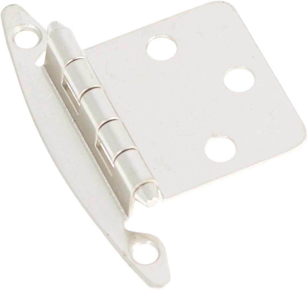 Satin Nickel Flush Mount Self-Closing Cabinet Hinges