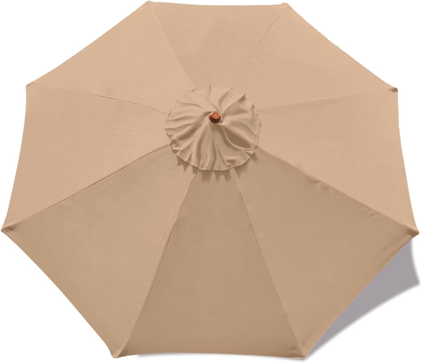 Beige 9 ft Round Cantilever Patio Umbrella with Aluminum Pole