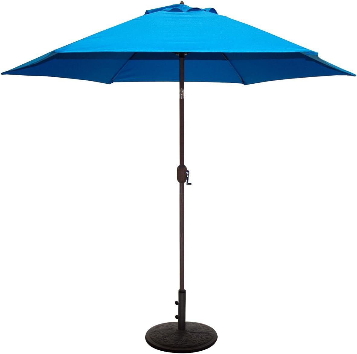 9 ft Royal Blue Round Market Umbrella with Aluminum Pole