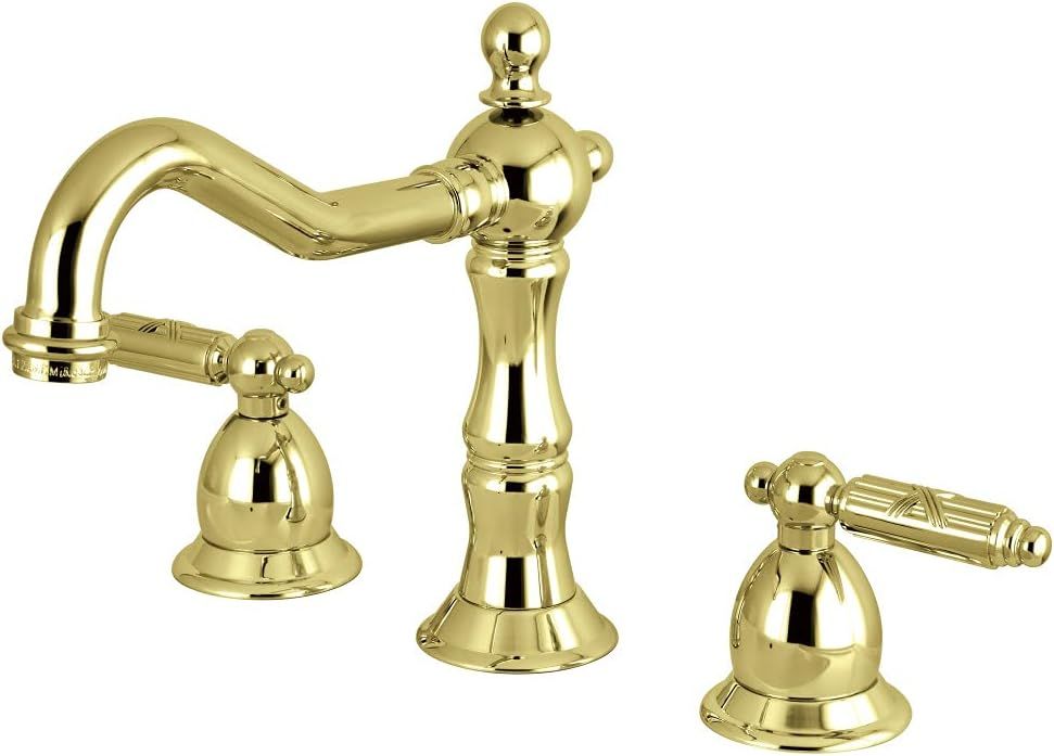 Heritage Polished Brass Traditional Widespread Lavatory Faucet