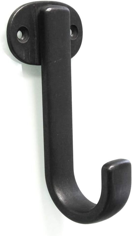 Black Iron Contemporary Wall Hook 4-3/4 Inch