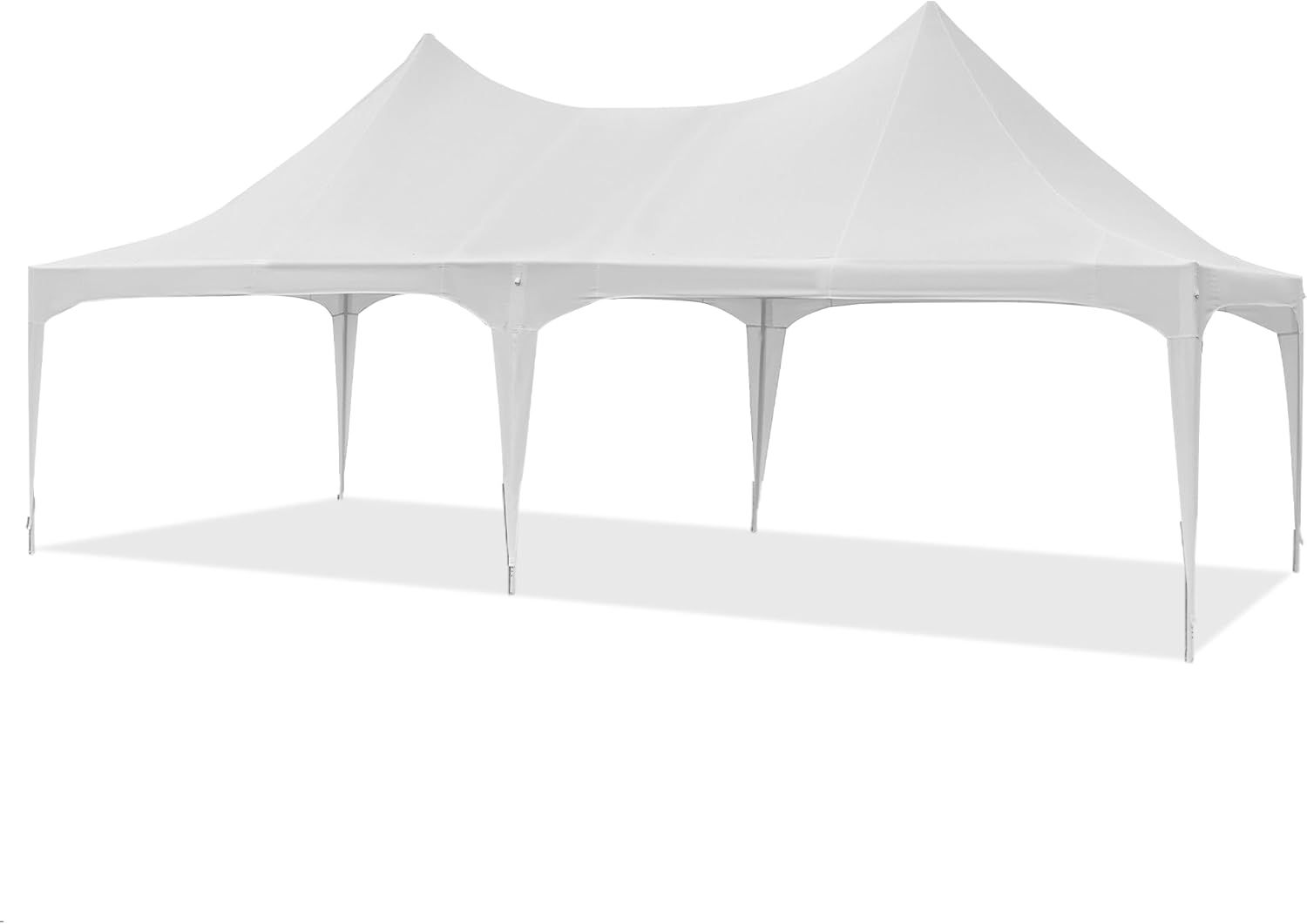 White Double Peaked 13x26ft Heavy Duty Party Tent