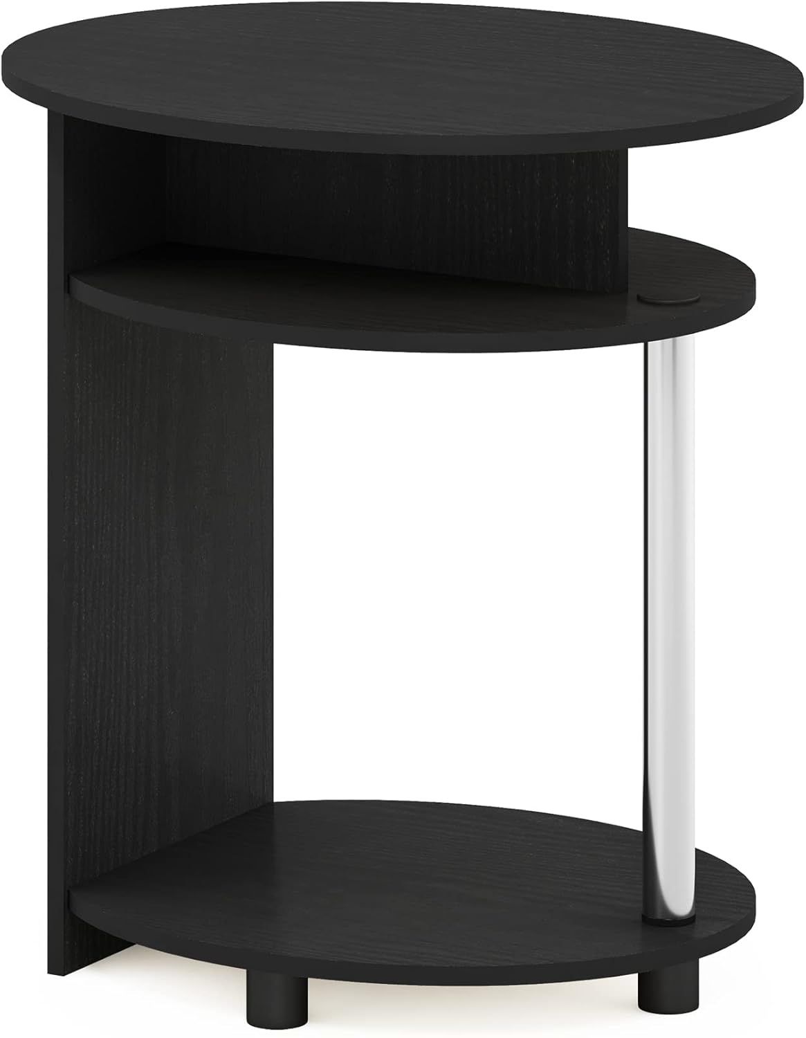 Americano Oval Wood and Metal End Table