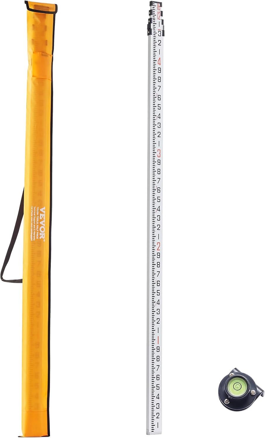 16 ft. Aluminum Telescopic Folding Measuring Rod with Double-Sided Scale