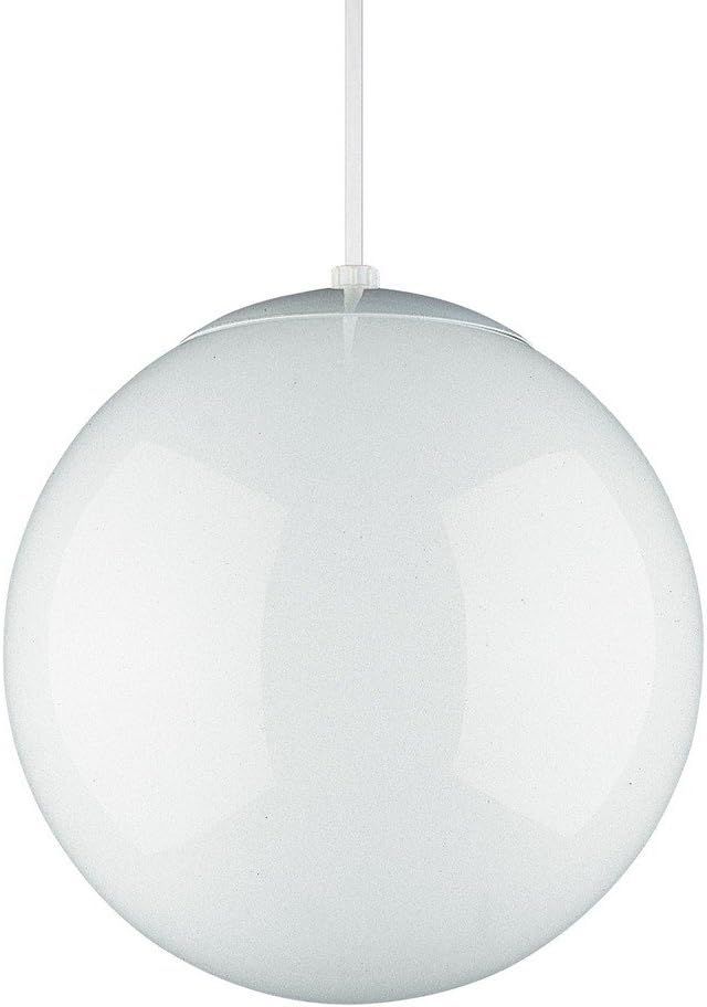 Elegant White Globe Pendant Light with Smooth Glass Diffuser