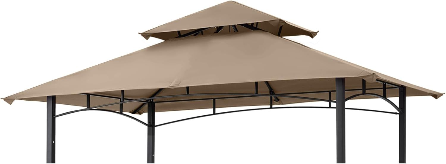 Beige Polyester Grill Gazebo Replacement Canopy Top