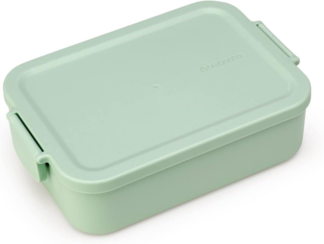 Jade Green BPA-Free Medium Rectangular Lunch Box with Snap Lid