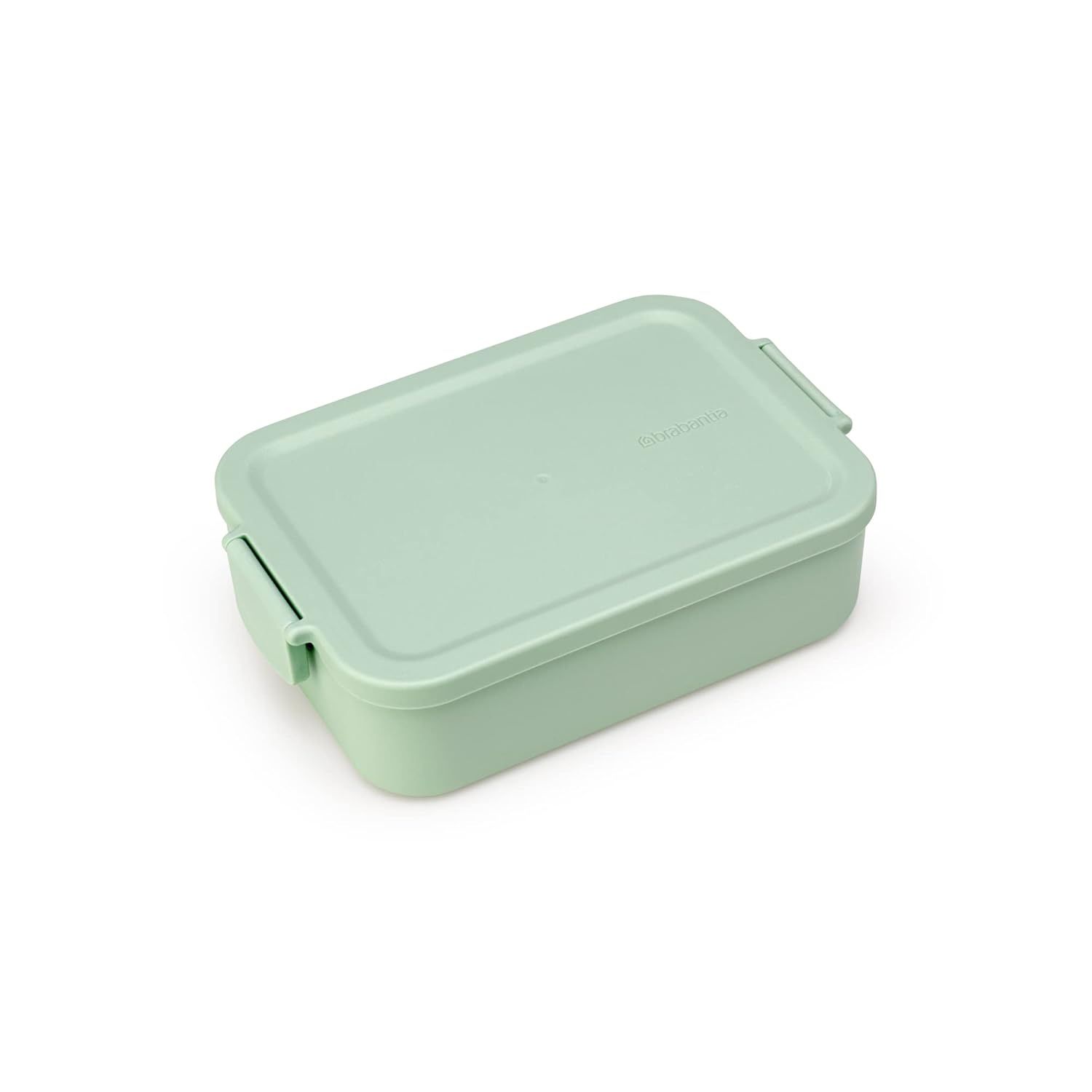 Jade Green BPA-Free Medium Rectangular Lunch Box with Snap Lid