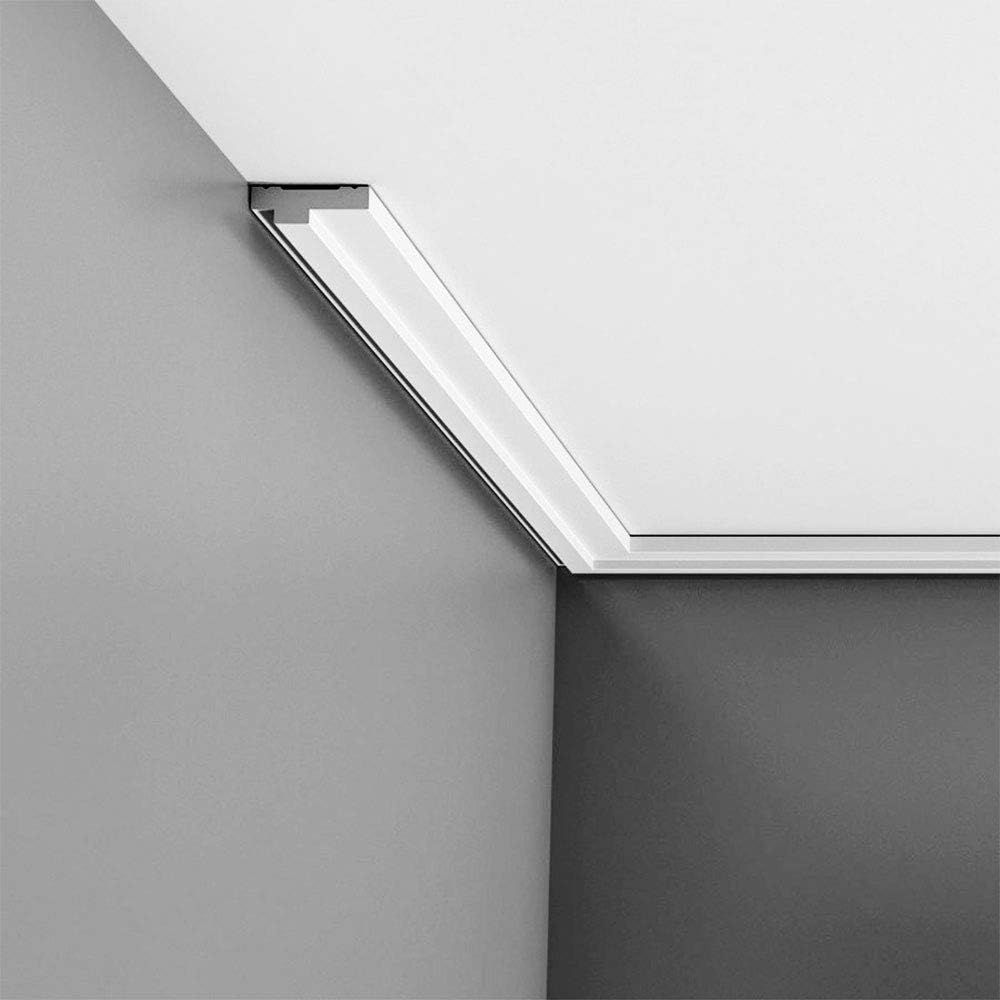 Primed White High Impact Polystyrene Crown Moulding, 78" Length