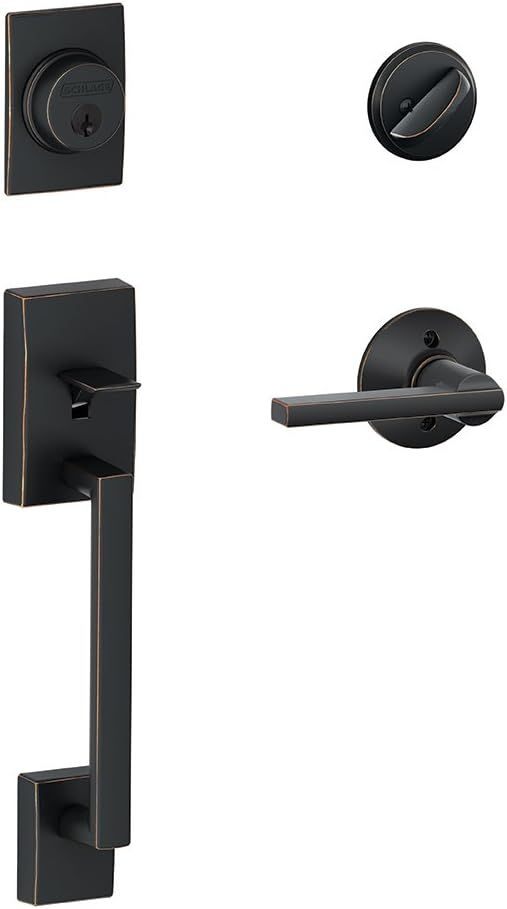 Aged Bronze Single Cylinder Handleset with Latitude Lever