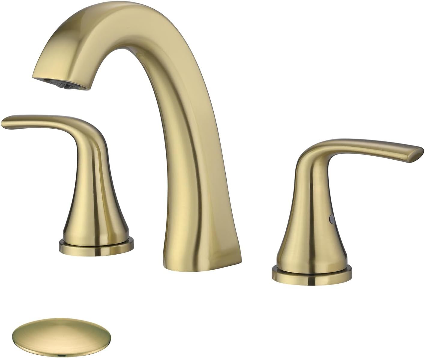 Brushed Gold 8-Inch Widespread Double Handle Bathroom Faucet