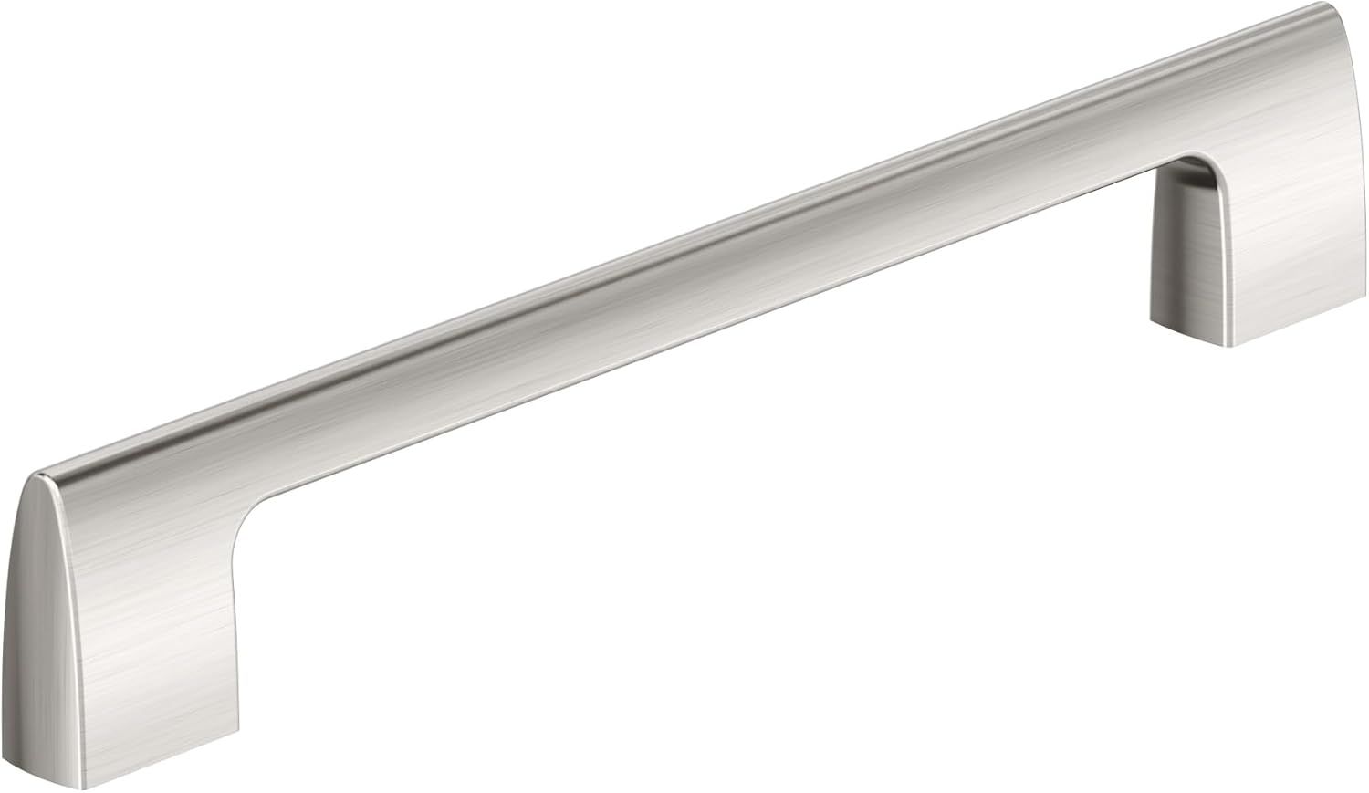 Amerock Riva 7-9/16 inch (192mm) Center-to-Center Satin Nickel Cabinet Pull, BP55488G10