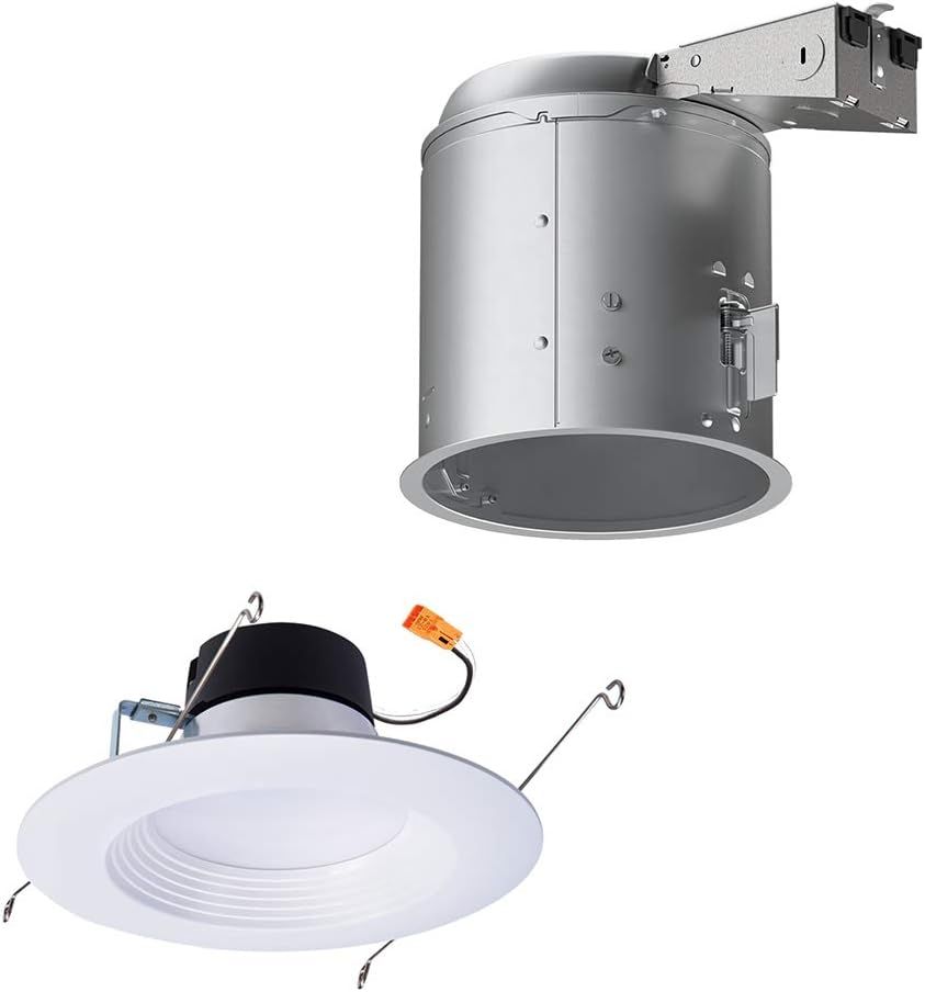 6-Inch White Matte LED Recessed Light Kit with Airtight Seal