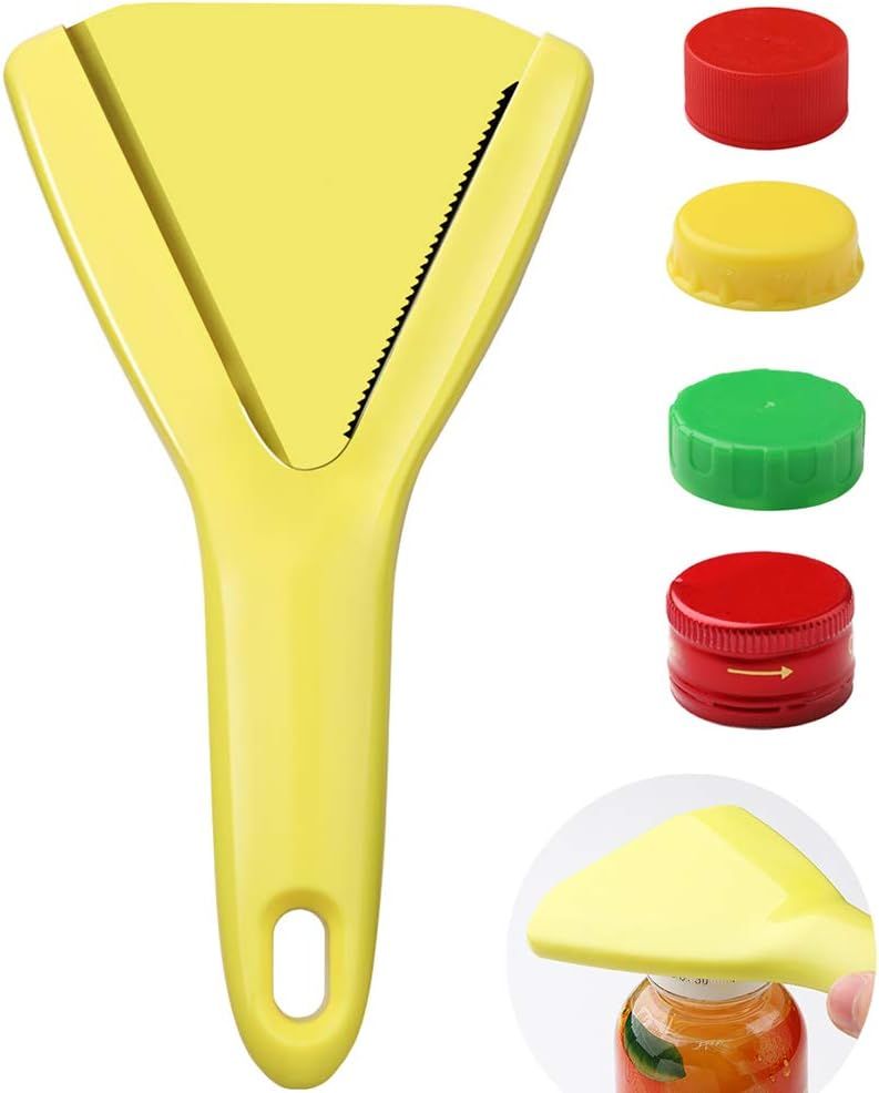 Yellow Plastic Twist-Off Bottle Opener for Weak Hands