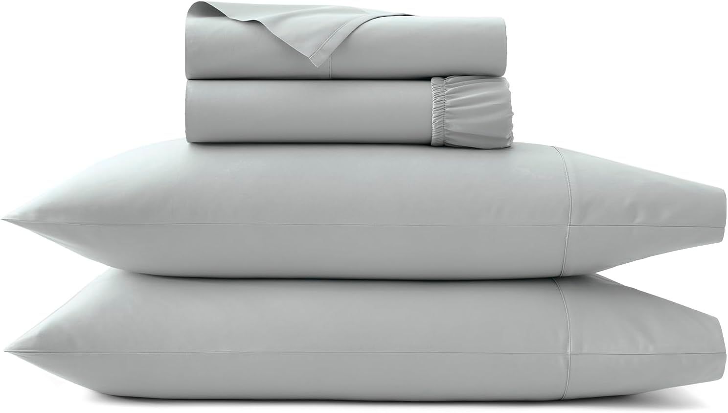 Queen Gray Organic Cotton Percale Sheet Set