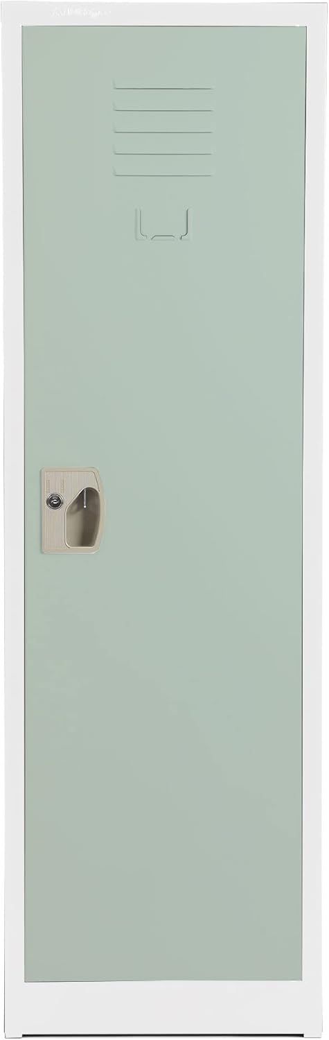 Misty Green Steel Office Locker with Adjustable Shelving