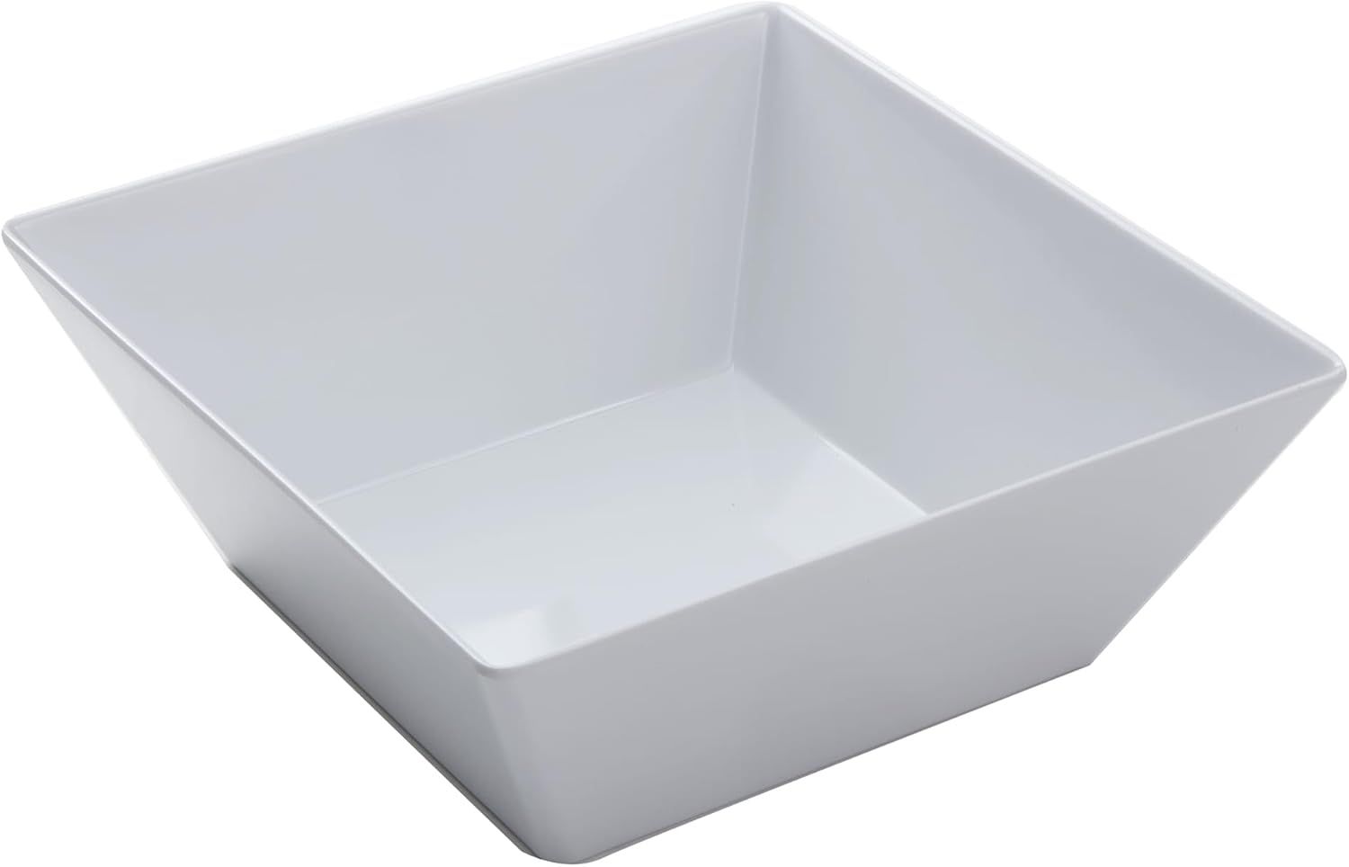 White Square Melamine Low-Height Serving Bowl, 228 Ounces