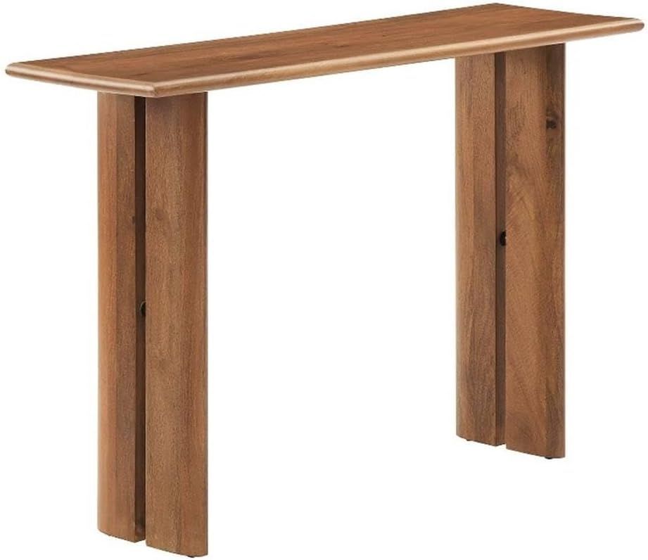 Amistad 46" Walnut Solid Wood Modern Farmhouse Console Table