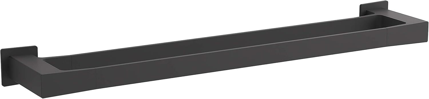 Matte Black 24" Wall Mounted Double Towel Bar