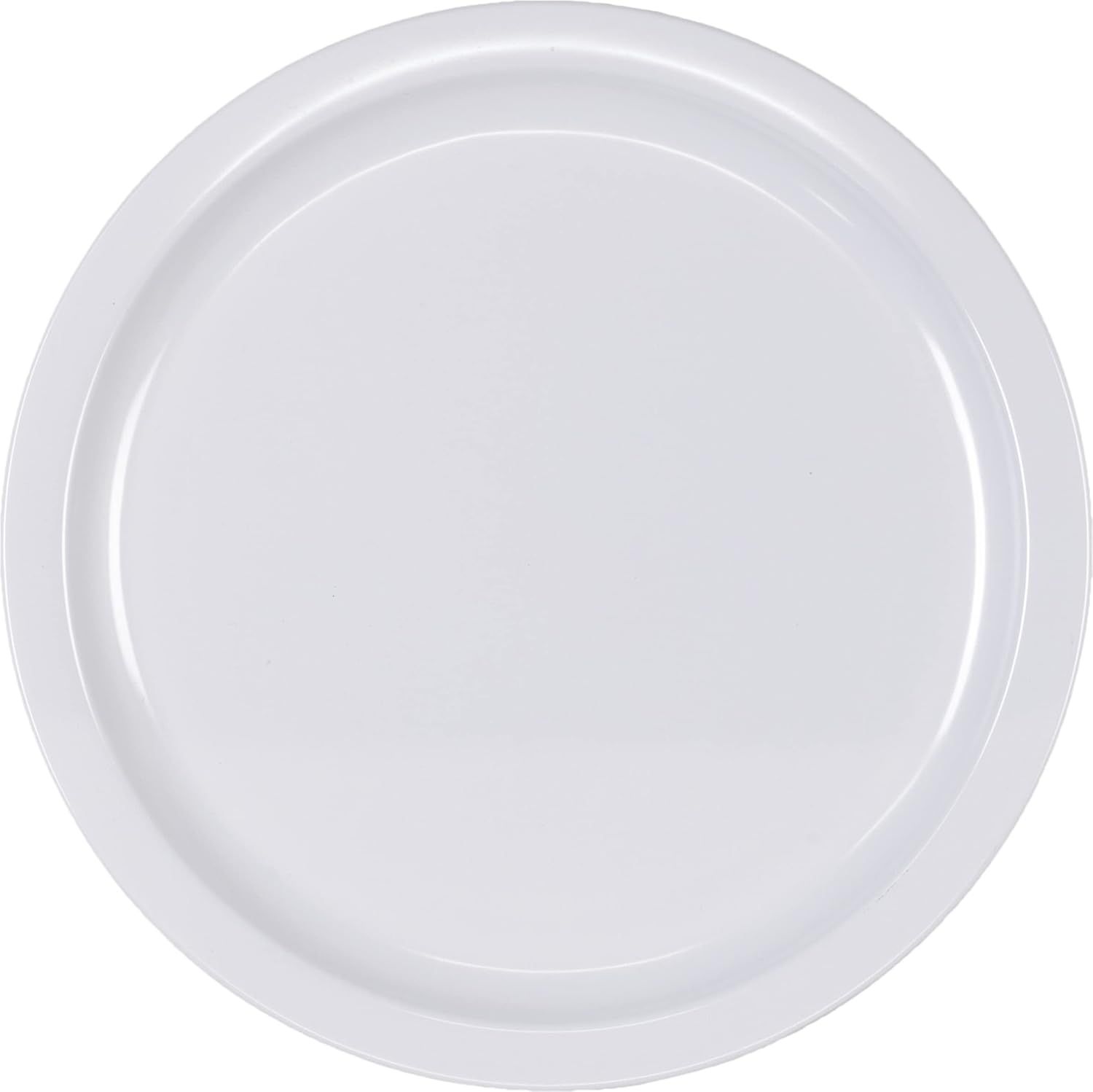 White Round Melamine 10-Inch Chip-Resistant Dinner Plate