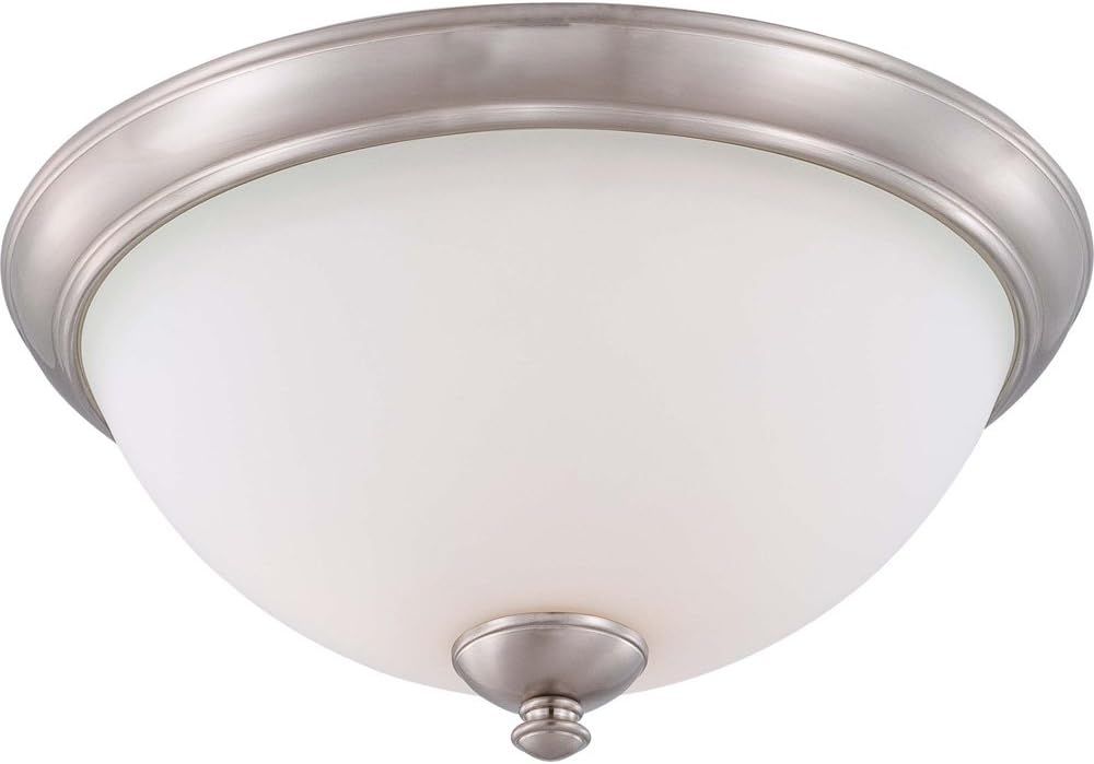 Elegant Patton 15'' Brushed Nickel 3-Light Flush Mount