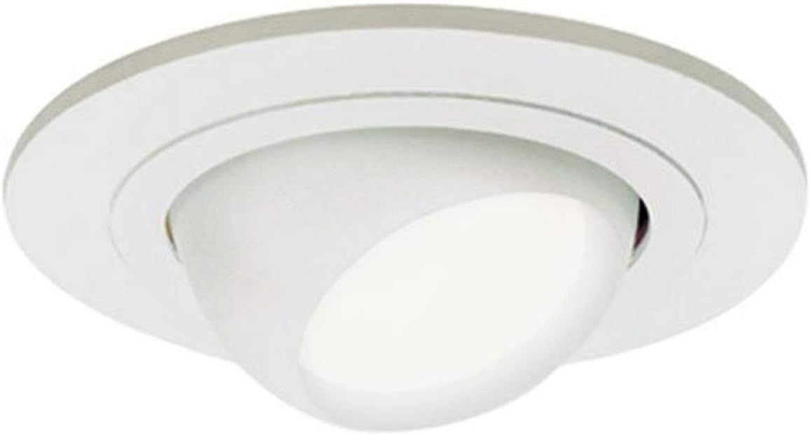 White Aluminum 4-Inch Adjustable Eyeball Recessed Ceiling Light Trim