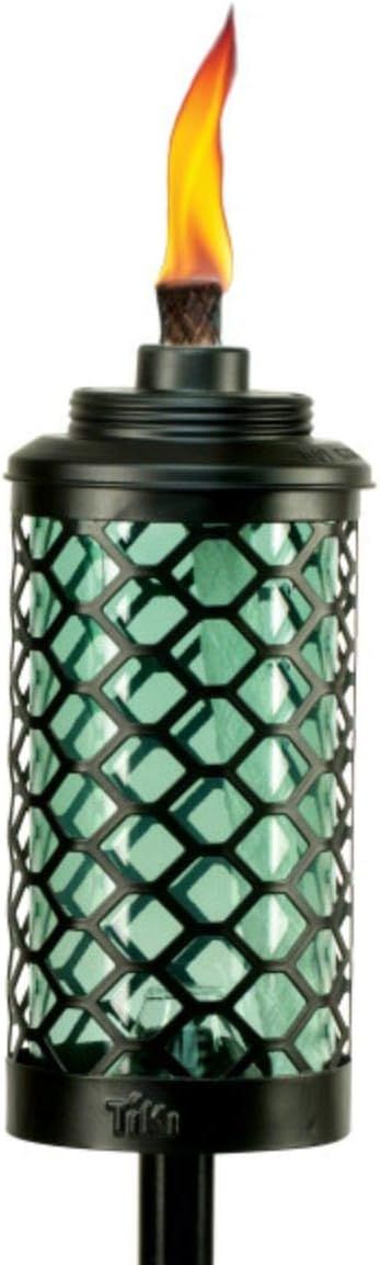 TIKI 65-Inch Blue Honeycomb Glass Torch