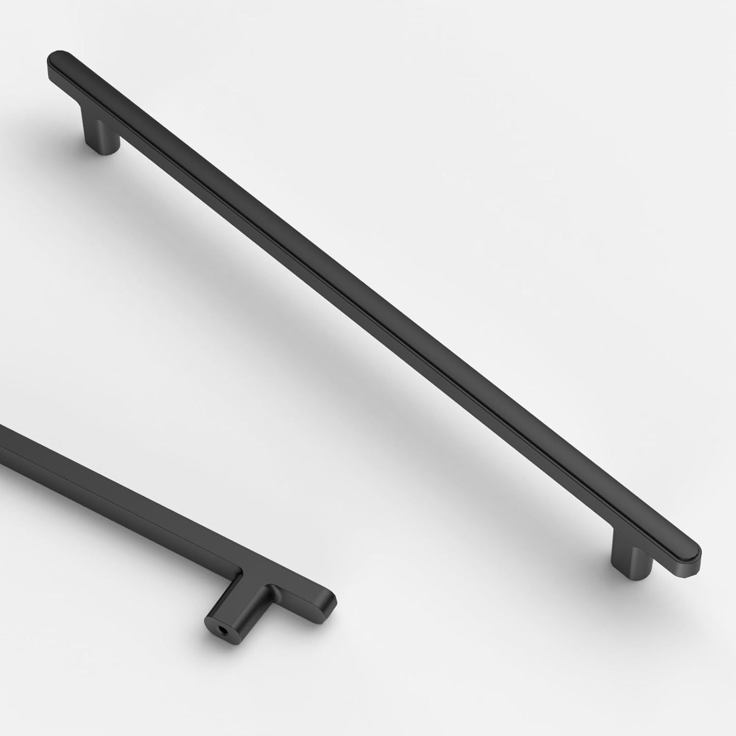 10-Inch Matte Black Modern Cabinet Bar Pulls with Mounting Hardware