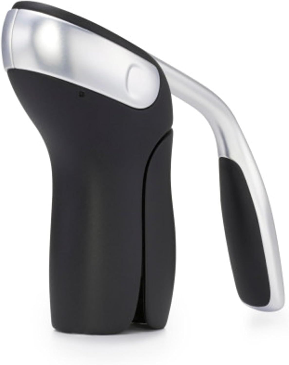 Black and Silver Stainless Steel Vertical Lever Corkscrew