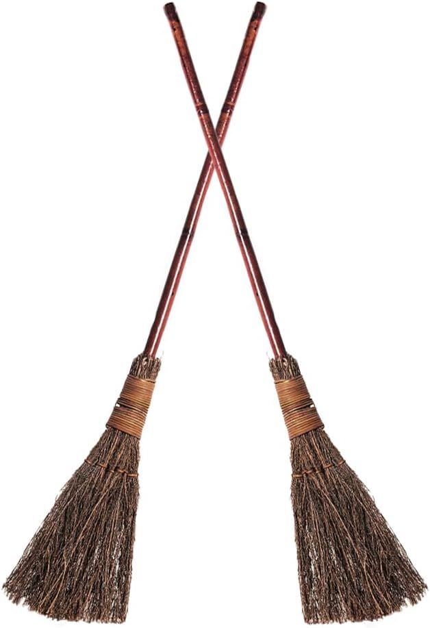 36" Cinnamon Scented Bamboo Handle Bohemian Broom (2-Pack)