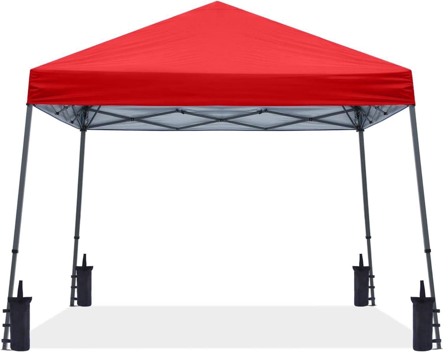 Red 10x10 Steel Frame Pop-Up Canopy Tent