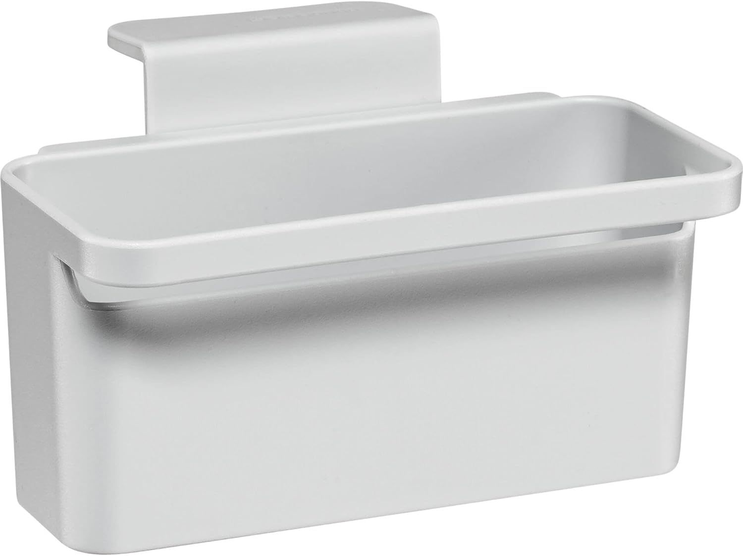 Light Gray Collapsible Plastic Sink Organizer with Suction Cups