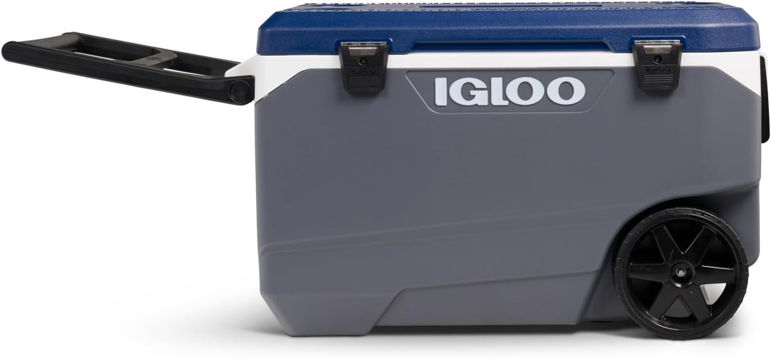 Igloo 90 Qt Carbonite Wheeled Cooler with Handle