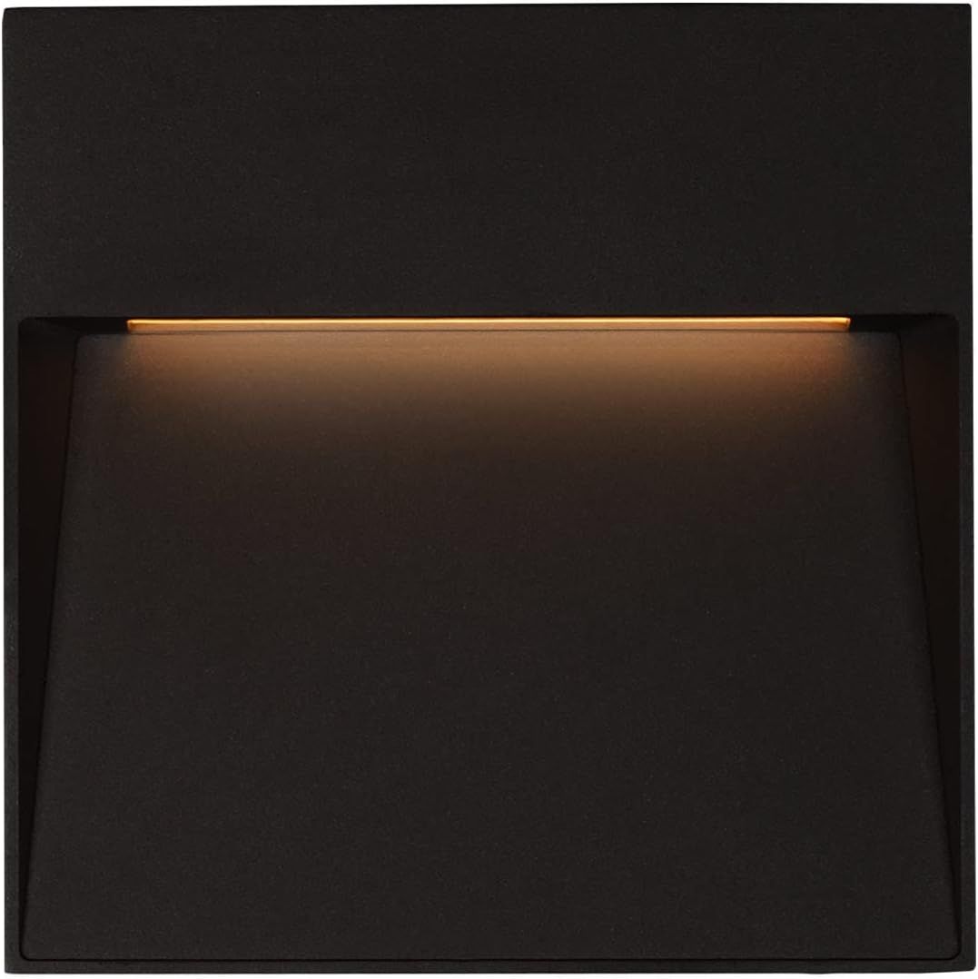 Casa Collection 8.25'' Square Black Aluminum LED Step Light