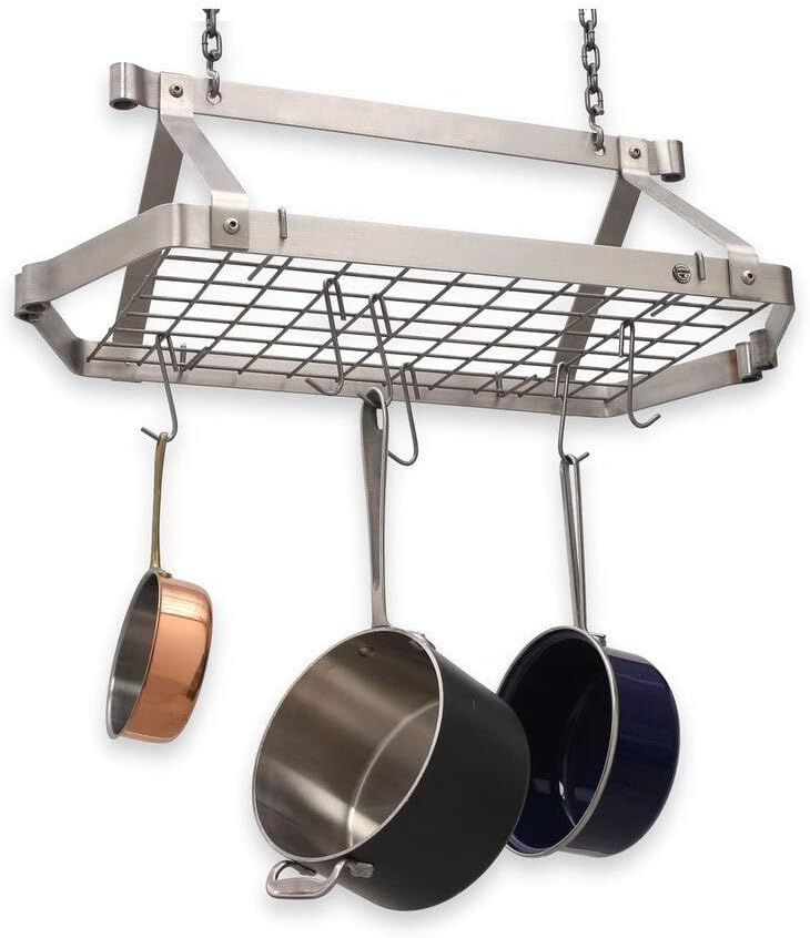 Stainless Steel Ceiling Mounted Hanging Pot Rack