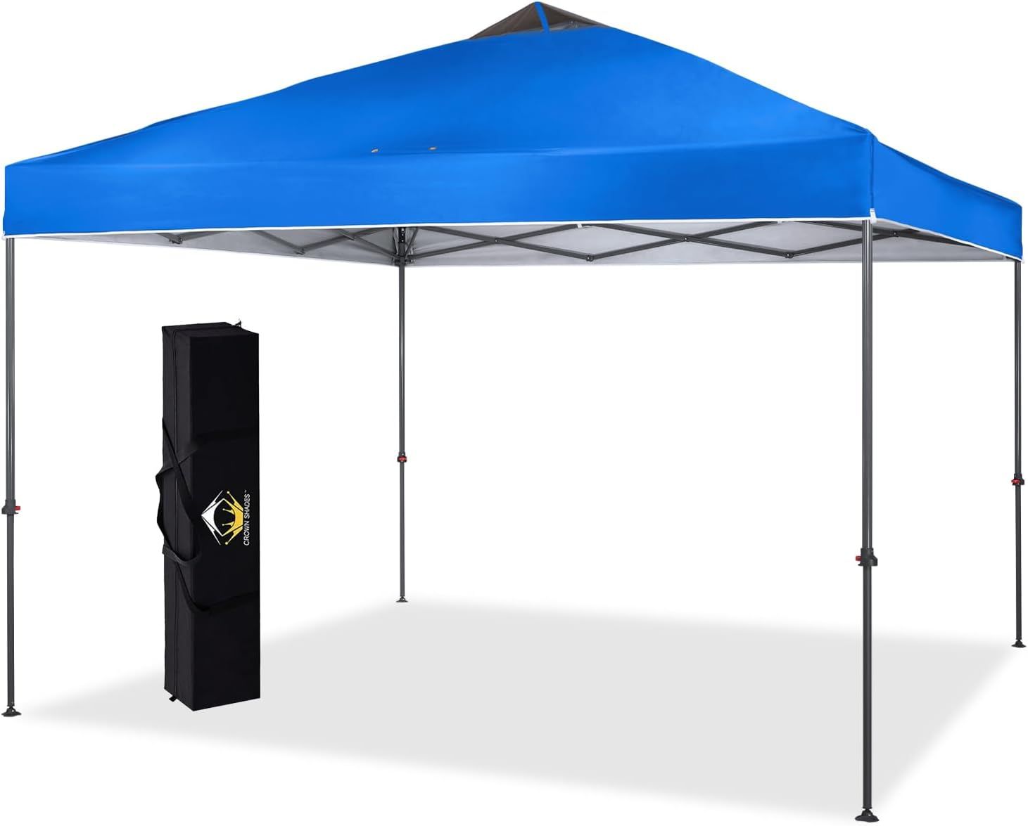 Blue 10x10 Steel Pop-Up Canopy Tent with Carry Bag