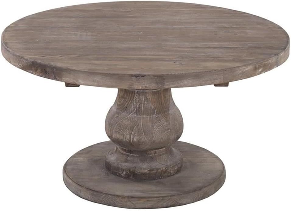 Carolina Rustic Brown Reclaimed Pine Round Coffee Table