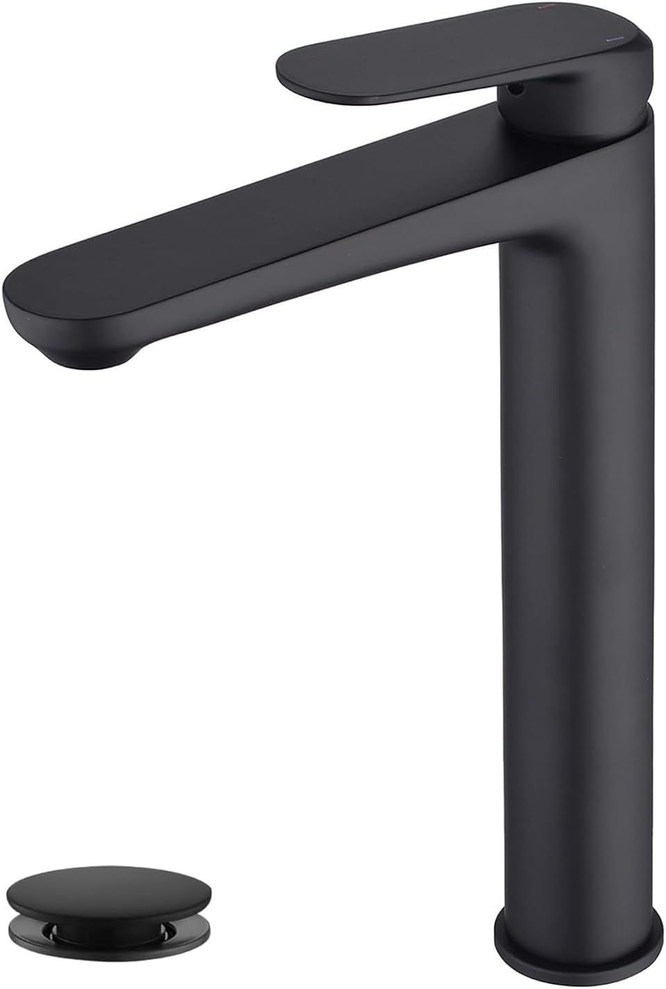 Matte Black Tall Single Handle Bathroom Faucet