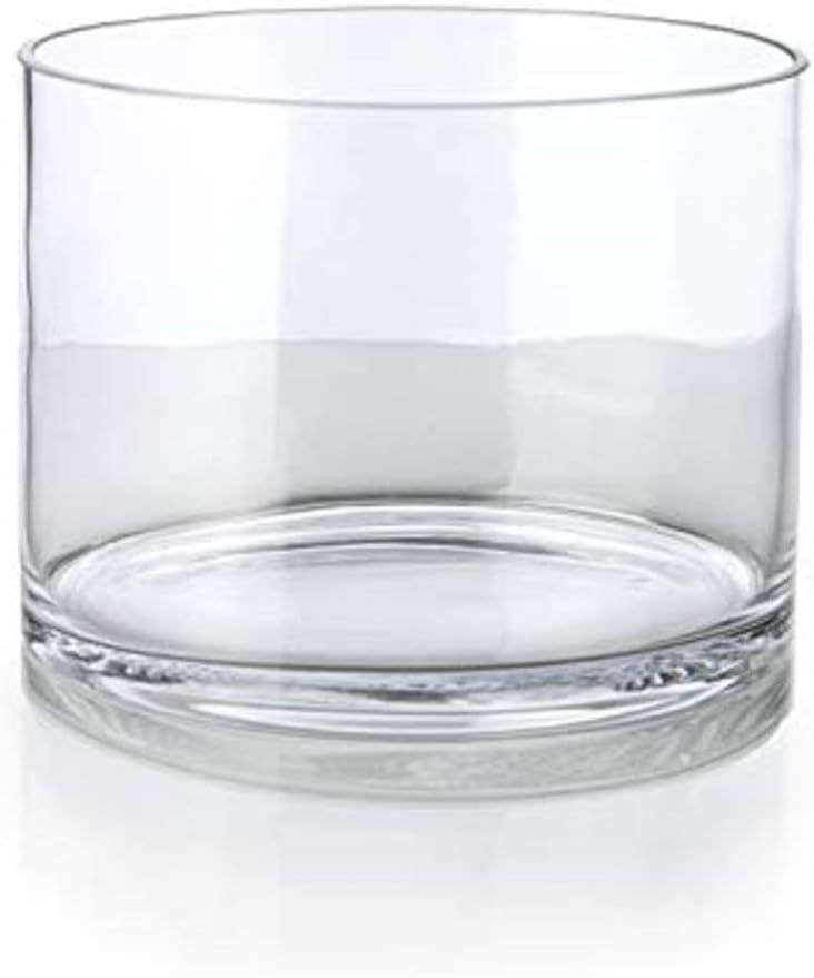 Clear Glass 8" Tabletop Hurricane Vase Set