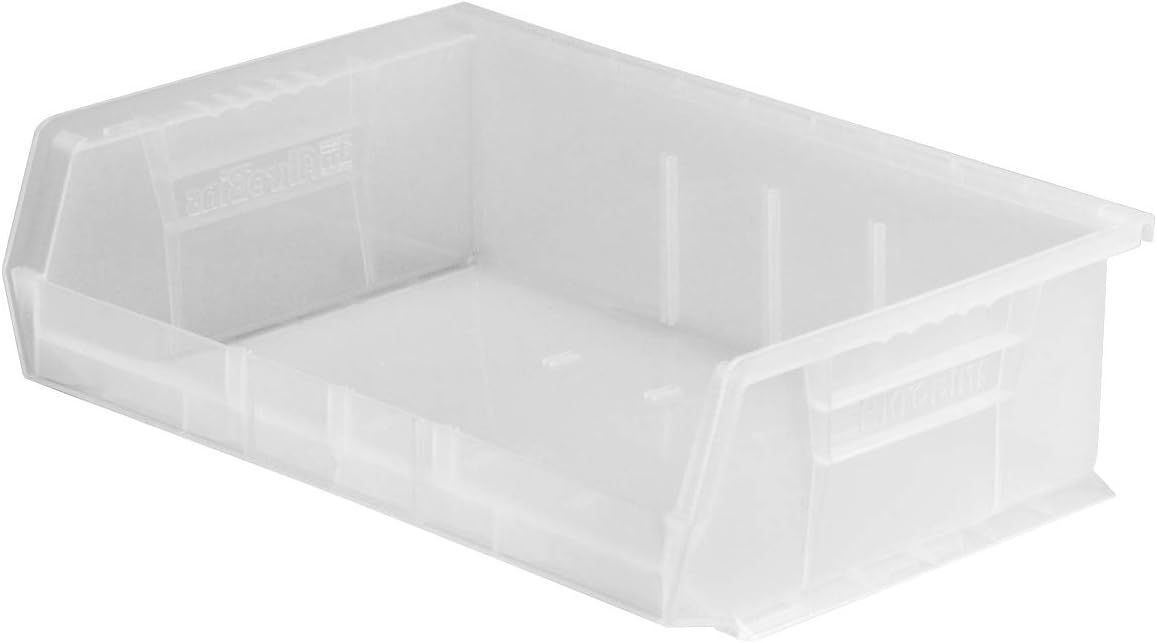 Clear Stackable Plastic Storage Bin with Lid, 11 x 16 x 5 Inches