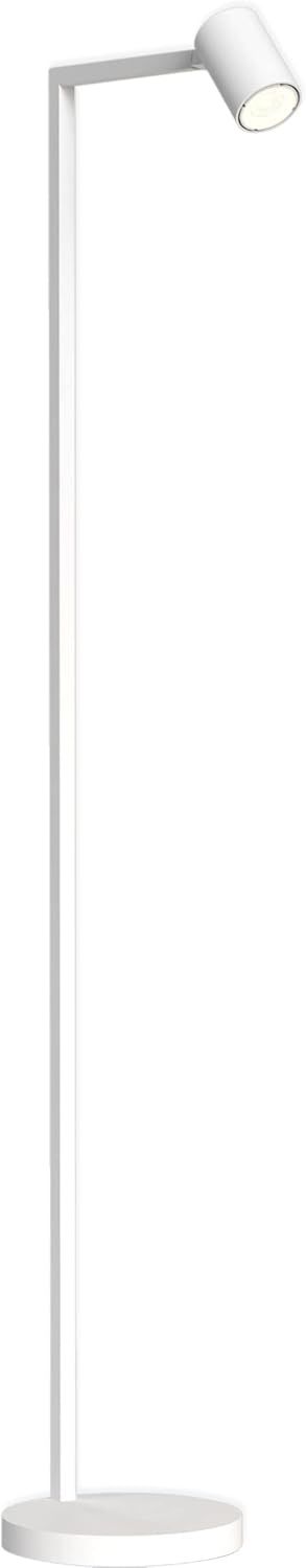 Contemporary Matte White LED Adjustable Floor Lamp