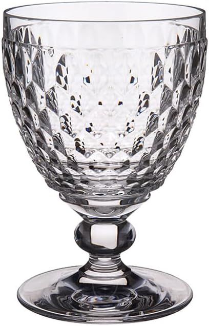 Boston Clear Crystal Hobnail Wine Goblet