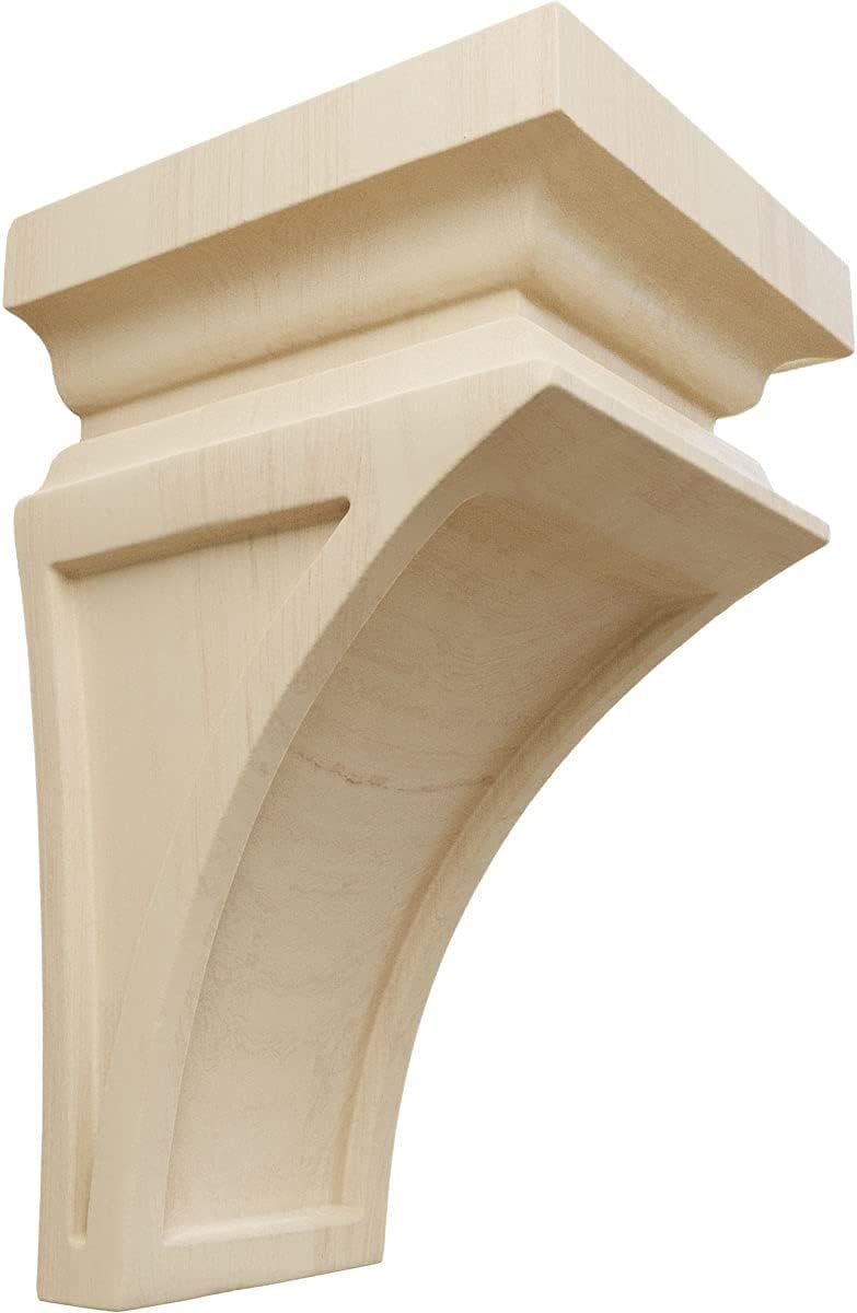 Mini Nevio Natural Rubberwood Decorative Corbel 3.5" x 3.75" x 6"