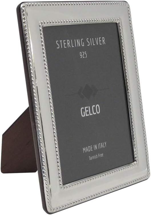 Italian Silver and Wood Rectangular Picture Frame