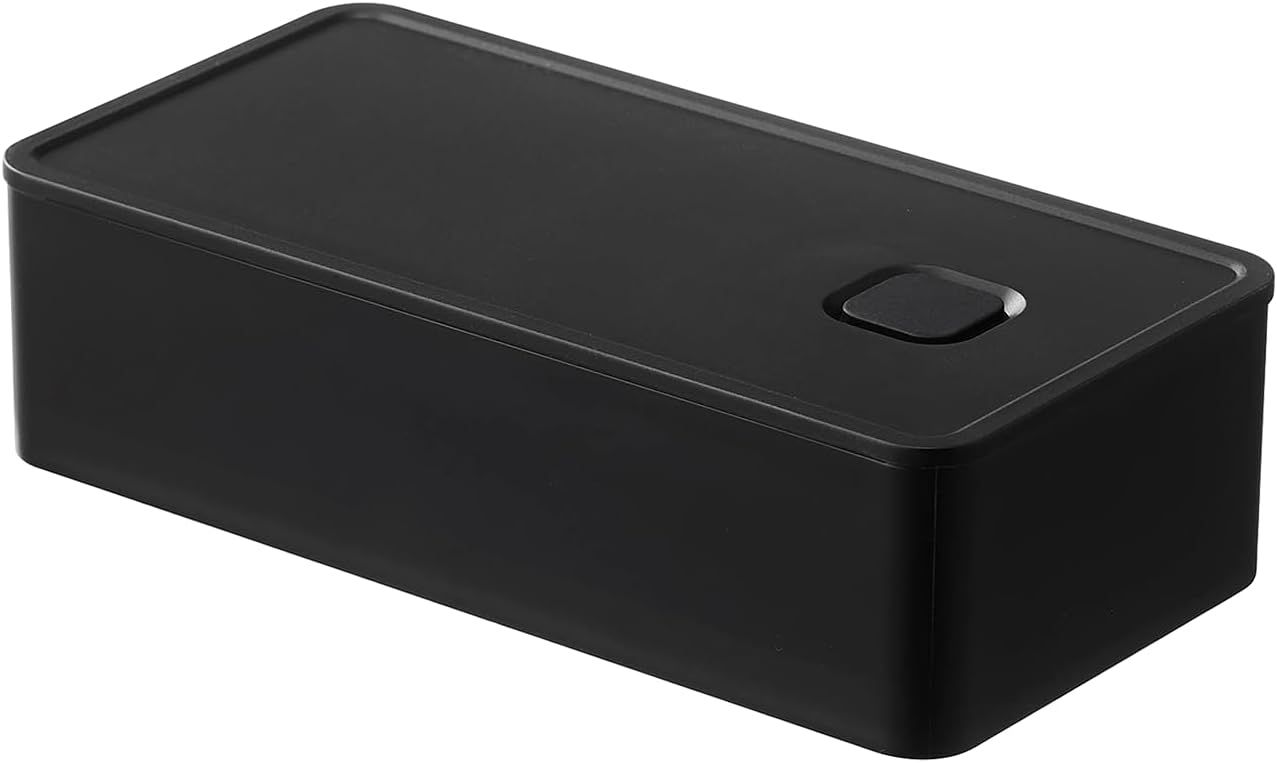 Black Silicone Vacuum-Sealing Bento Box, 7.24"